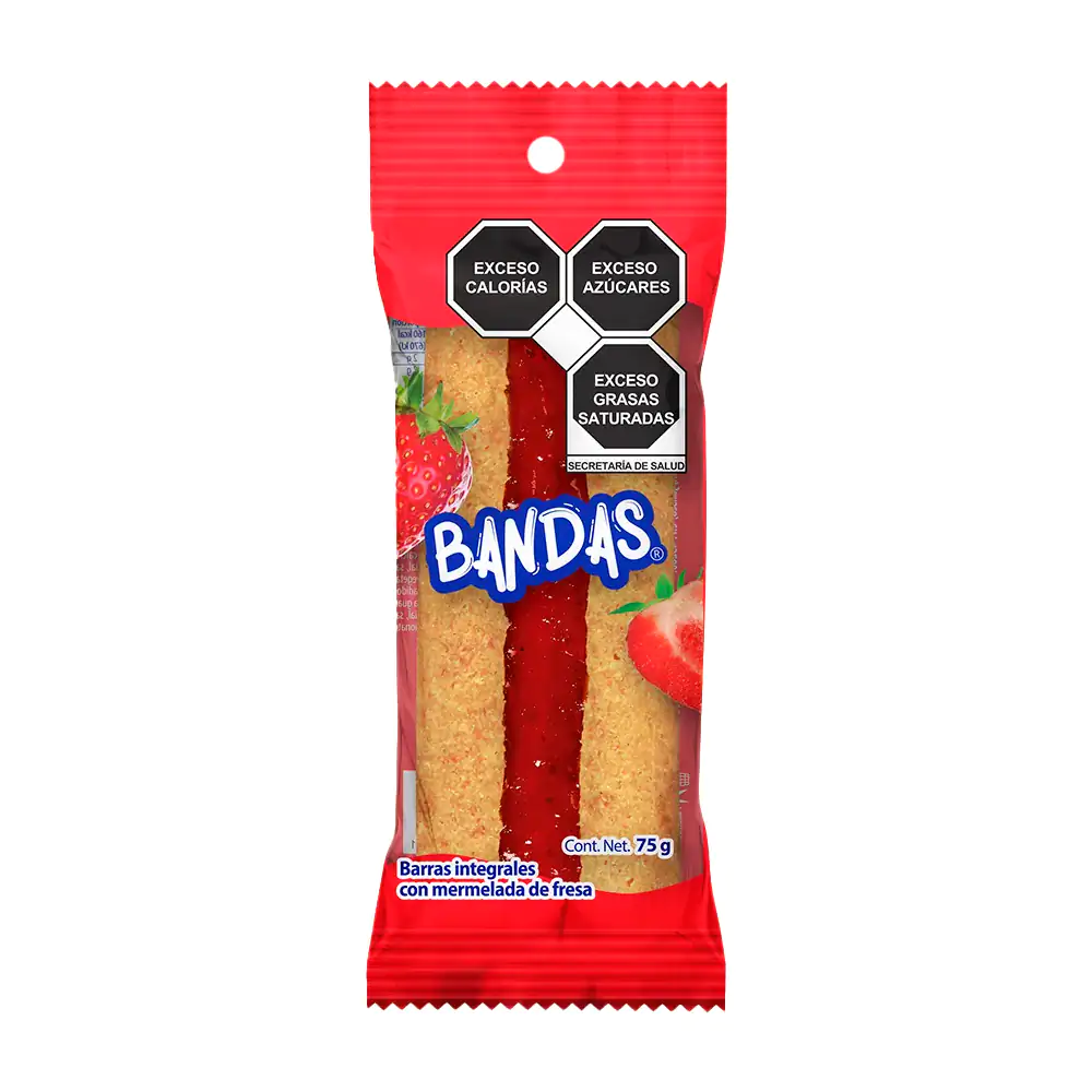Paquete de barras bandas la integral con relleno de mermelada de fres…