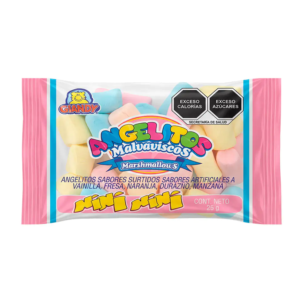 1pza de mini bombón angelito guandy 25g, variedad de sabores / 001043