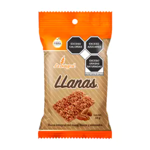 Barra integral llanas de la integral, con nuez, linaza y almendra, 34…