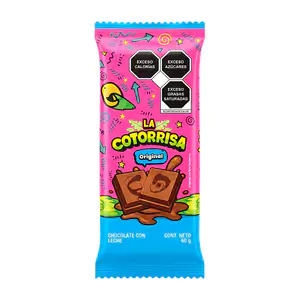 1pza Barra de chocolate con leche sabor original, la cotorrisa, 60g