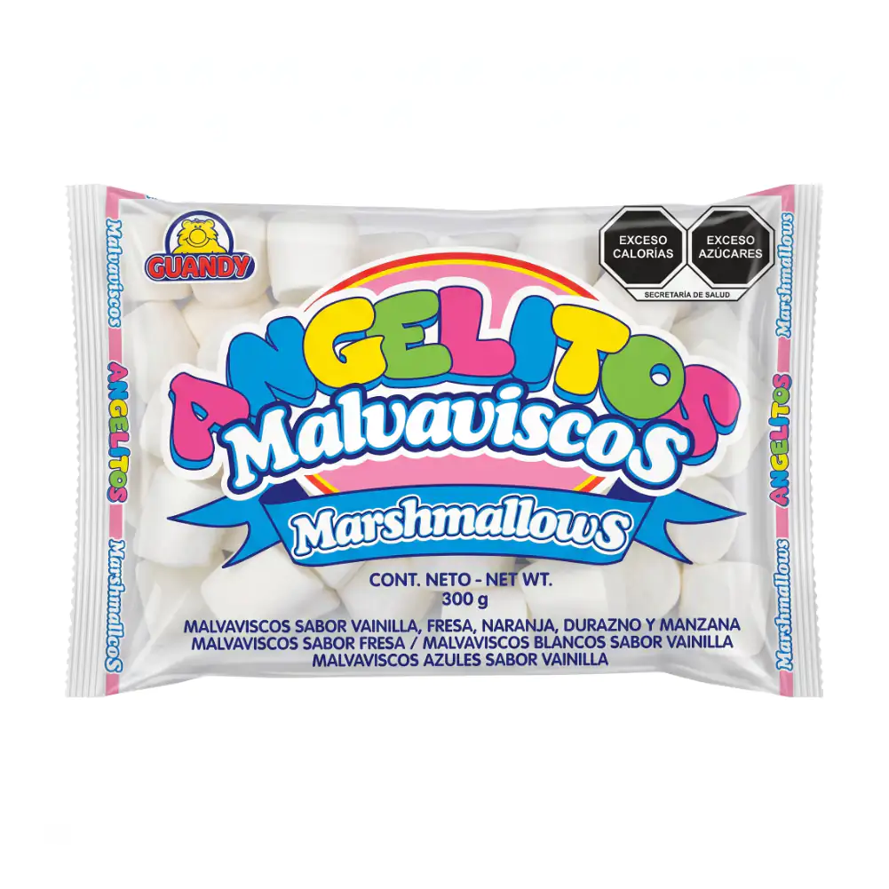 Bolsa de malvaviscos angelitos jumbo blanco, 300g / 001821