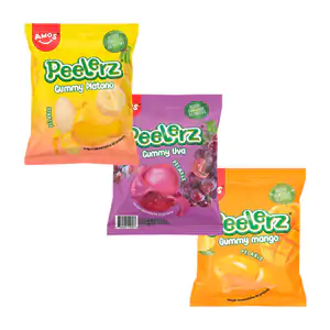 Mini bolsita de gomitas peelerz pelables con sabor frutal, variedad, …