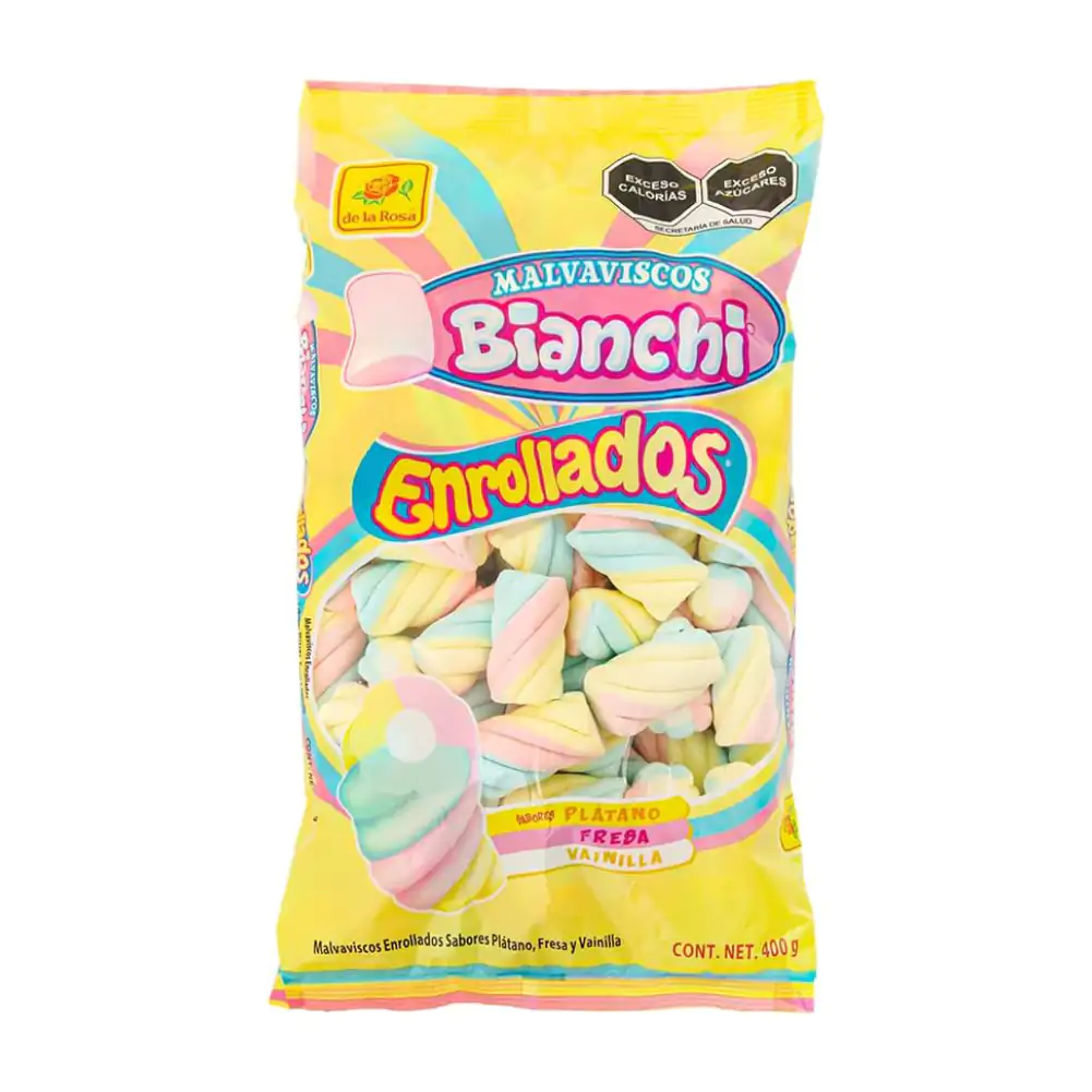 Bolsa de malvaviscos bianchi enrollados, multisabor, / 002776