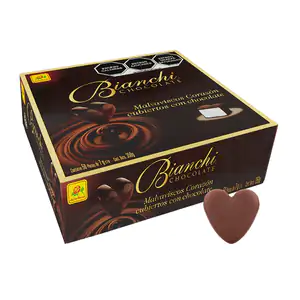 Caja con 10 paquete con 5 malvaviscos cubiertos de chocolate en forma…