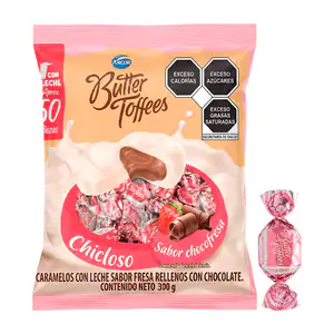 Bolsa con 300g de butter toffees arcor, caramelo con leche sabor fres…