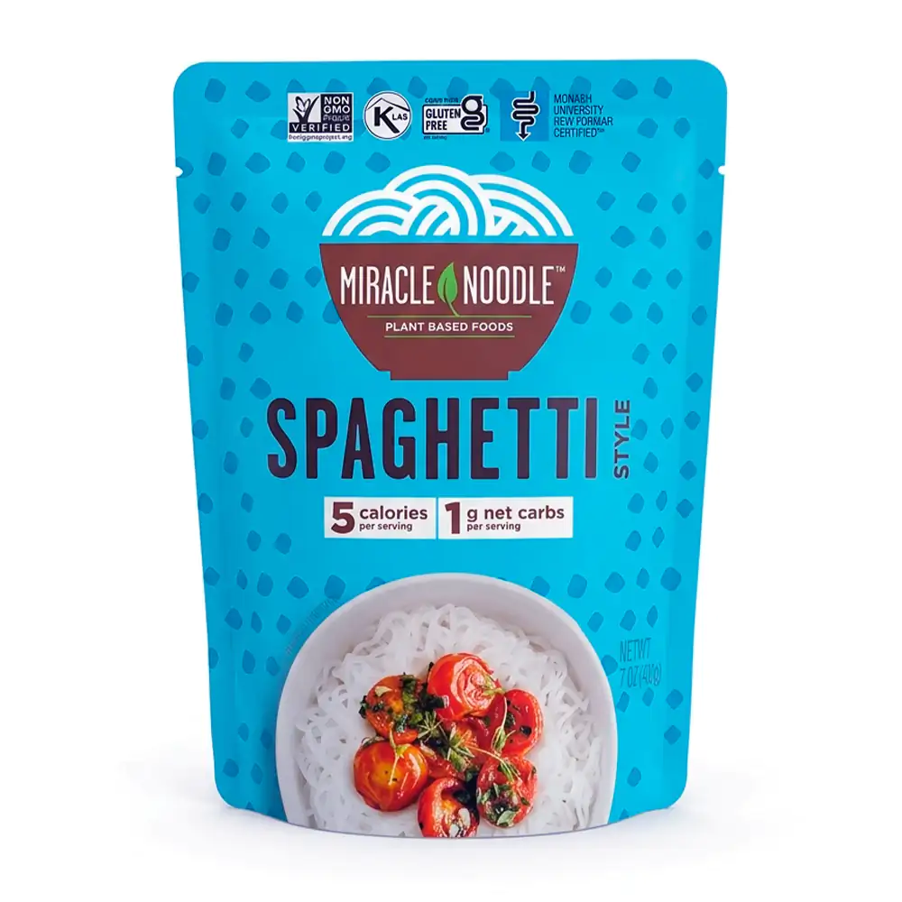 Sobre con pasta estilo spaghetti instantáneo, miracle noodle, 200g / 008309
