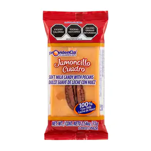 1pza Dulce jamoncillo cuadro suave con sabor leche y nuez, 72g / 0107…
