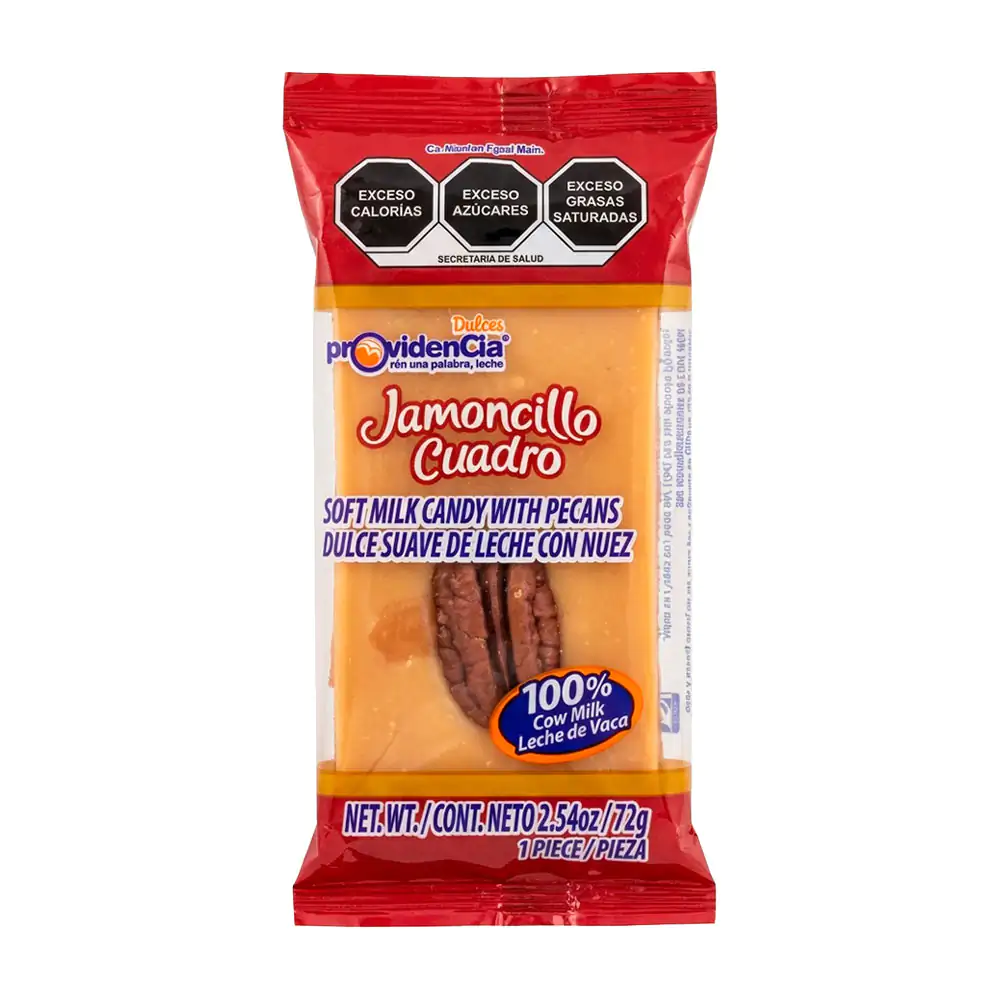 1pza Dulce jamoncillo cuadro suave con sabor leche y nuez, 72g / 010792