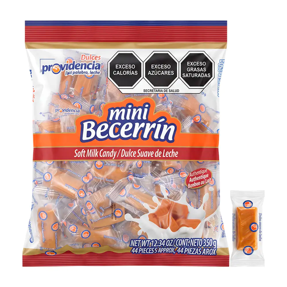 Paquete de dulces suaves de leche mini becerrín, 44pzs, 350g / 011928 