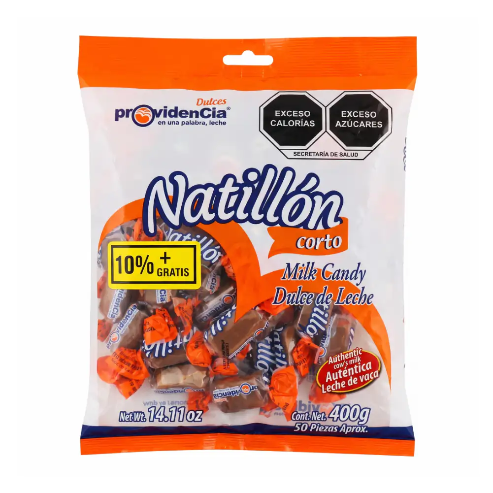Bolsa natillón con 50pzas de dulce de leche, 400g / 022429