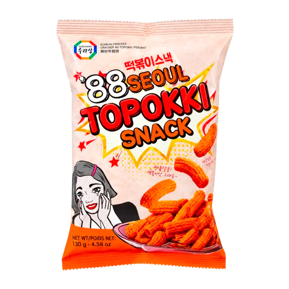 1pza bolsa de papas fritas 88 seoul sabor topokki snack, 130g / 070417
