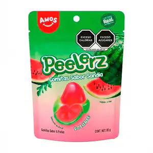 Bolsa con gomitas peelerz pelables con sabor a sandía, 85g