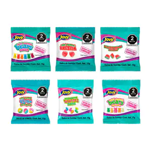 1pza Mini sobre con dulces de gomita en variedad de diseños y sabor f…