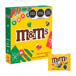 Caja con 6 mini sobres de chocolate con leche m&m´s rellenos de cacah…