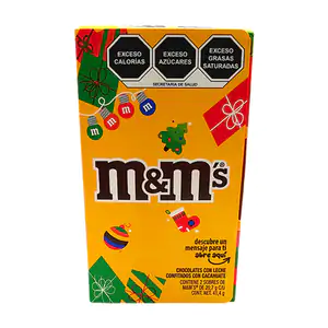 Caja con 2 mini sobres de chocolate con leche m&m´s rellenos de cacah…