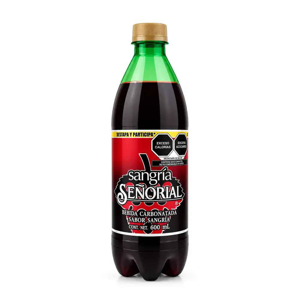 1pza bebida carbonatada sangría señorial, sabor sangría, 600ml / 1033…