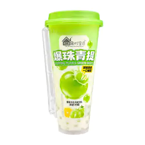 1pza Bebida asiática láctea con perlas explosivas sabor uva verde, 52…
