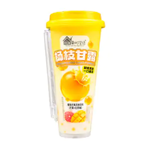 1pza Bebida asiática láctea con perlas explosivas sabor mango, 520ml