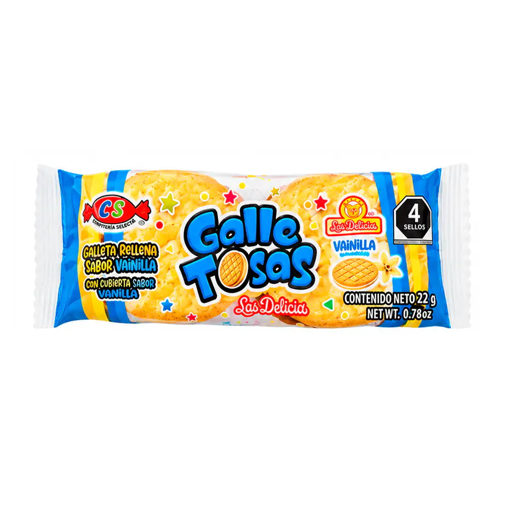 Paquete de 8 galletas sabor vainilla galle tosas las delicias, 22g / …