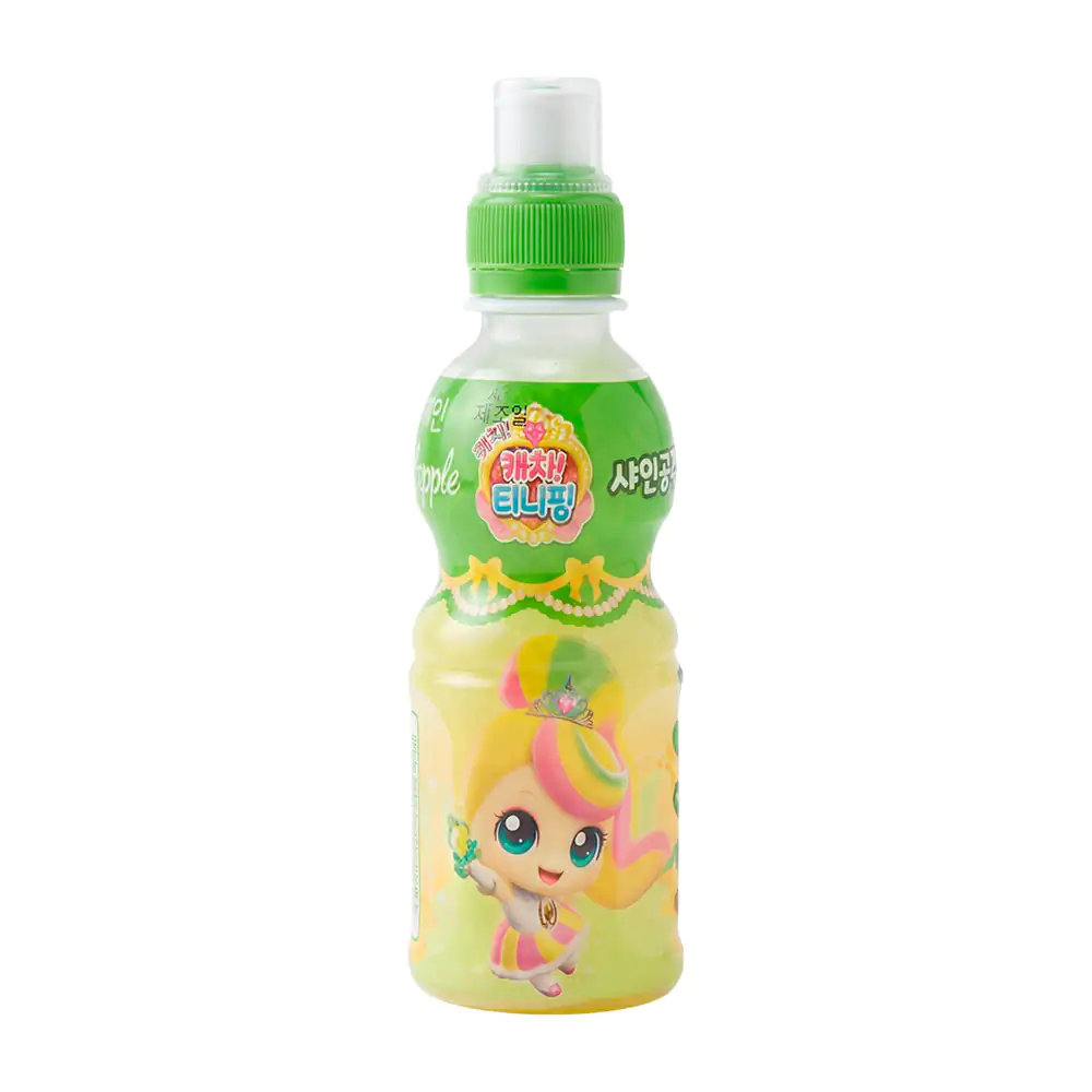 Bebida asiática con sabor a manzana verde de 200ml y estampado / 150503