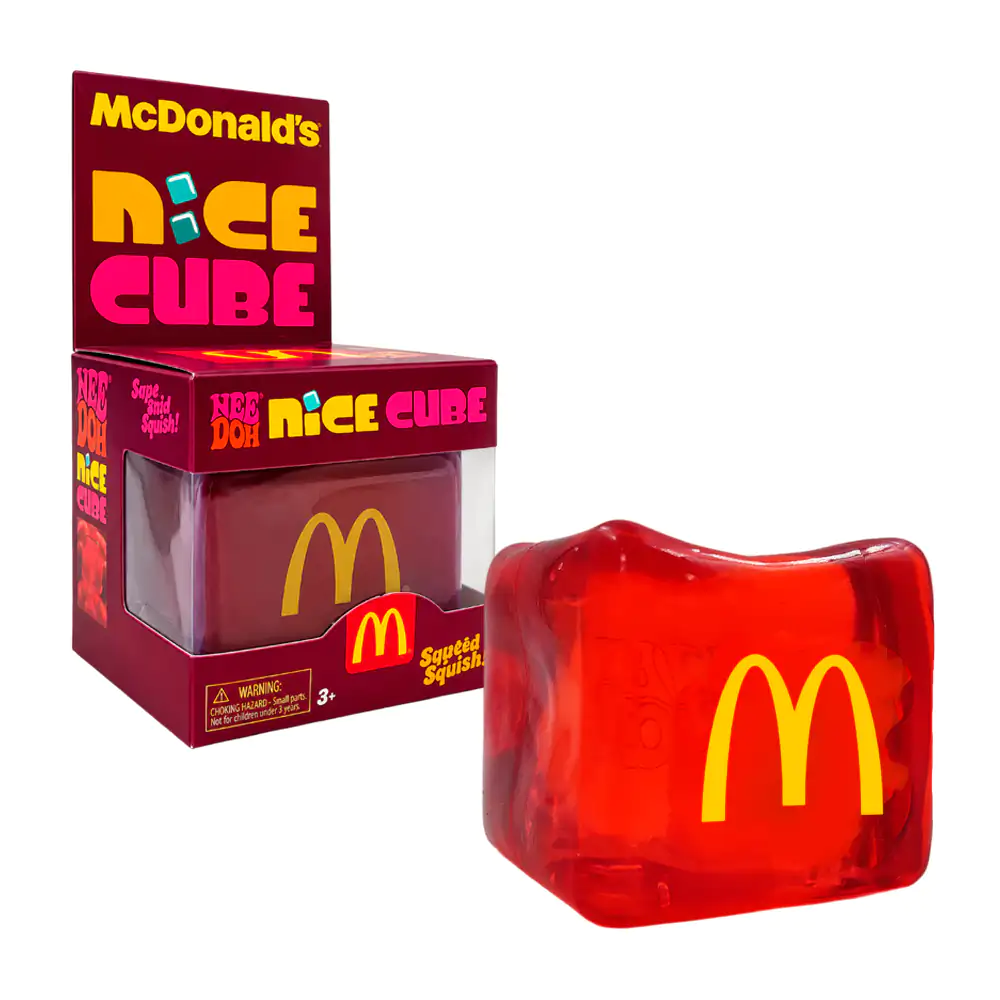 Squeeze antiestrés en forma de cubo con temática de mcdonald´s , variedad de colores / 1869-52
