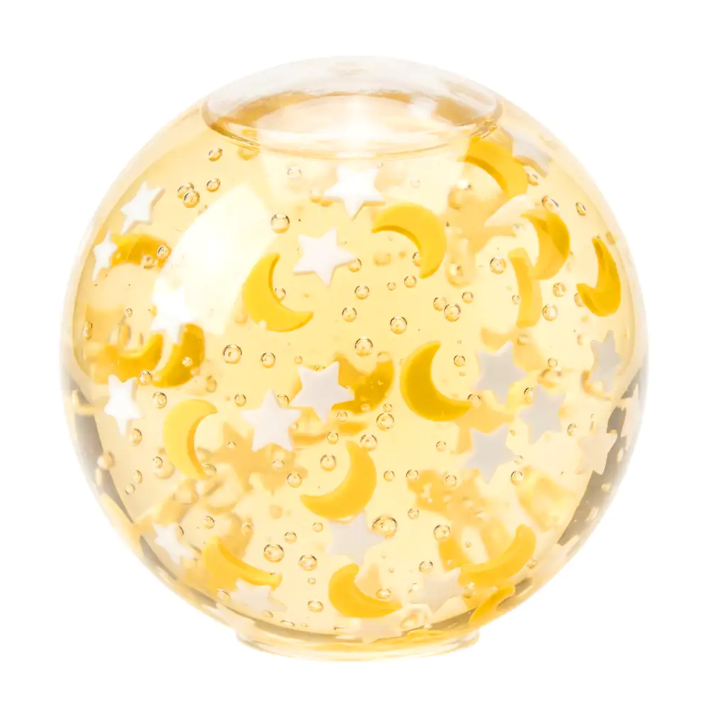 Squeeze antiestrés con forma de esfera con relleno de estrellas y lunas, variedad de colores / 2460a-4