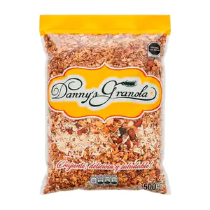 Bolsa con 1/2 kilo - 500g de granola danny´s, mix con amaranto, coco …