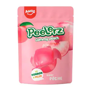Bolsa con gomitas peelerz pelables con sabor a durazno, 120g / 269672