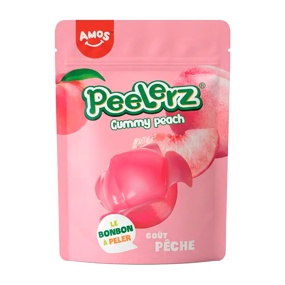 Bolsa con gomitas peelerz pelables con sabor a durazno, 120g / 269672
