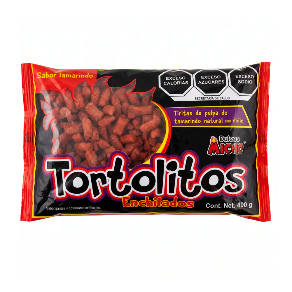 Bolsa con 400g de tortolitos enchilados, tiritas de pulpa de tamarindo natural y chile / 302311