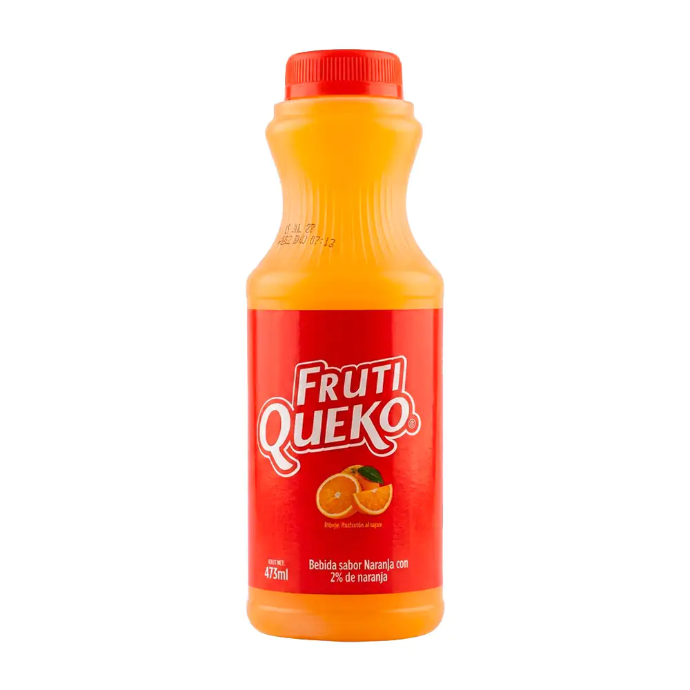 1pza jugo fruti queko, bebida sabor naranja, 473ml / 313012