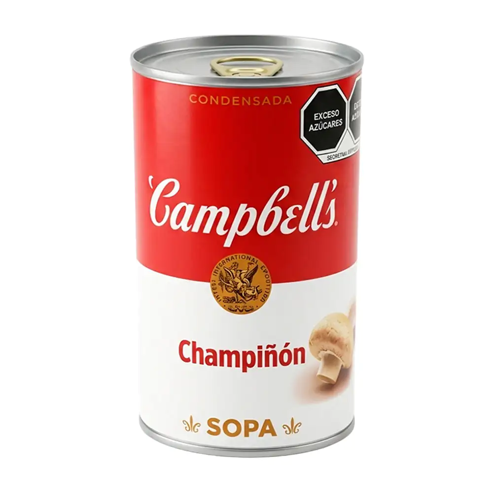 1pza Lata campbells con crema condesada de champiñones, 735g