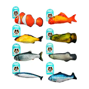 Juguete de peluche para mascotas con diseño de pez, 19cm, variedad de…