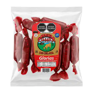 Paquete con 10 dulces de leche tipo glorias con trocitos de nuez, 200g
