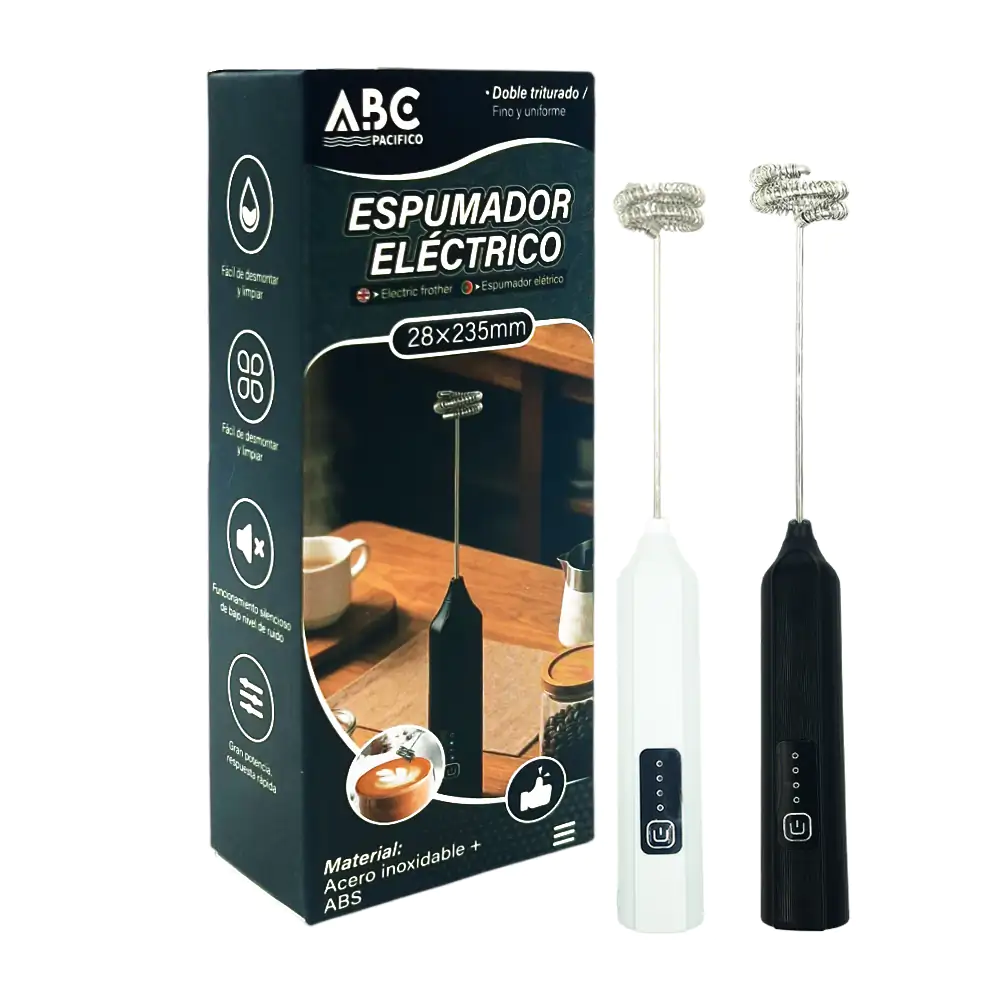 Batidor - espumador manual con batería recargable de 3 velocidades / …
