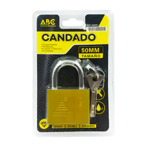 Candado de seguridad abc 50mm, impermeable, antióxido, fuerte y robus…