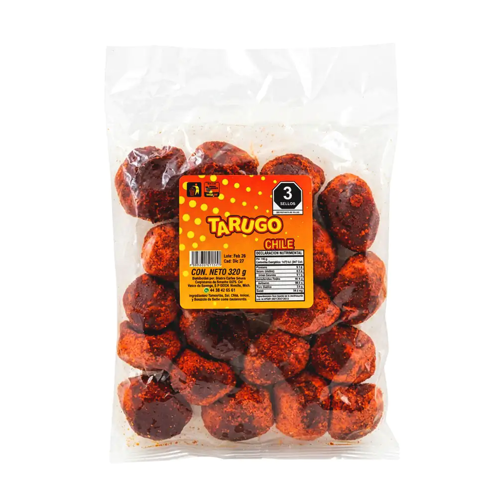 Bolsa con 320g de tarugos espolvoreados con chile / 512151