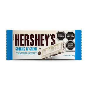 1pza barra de chocolate hershey´s cookies n creme, dulce sabor a crem…