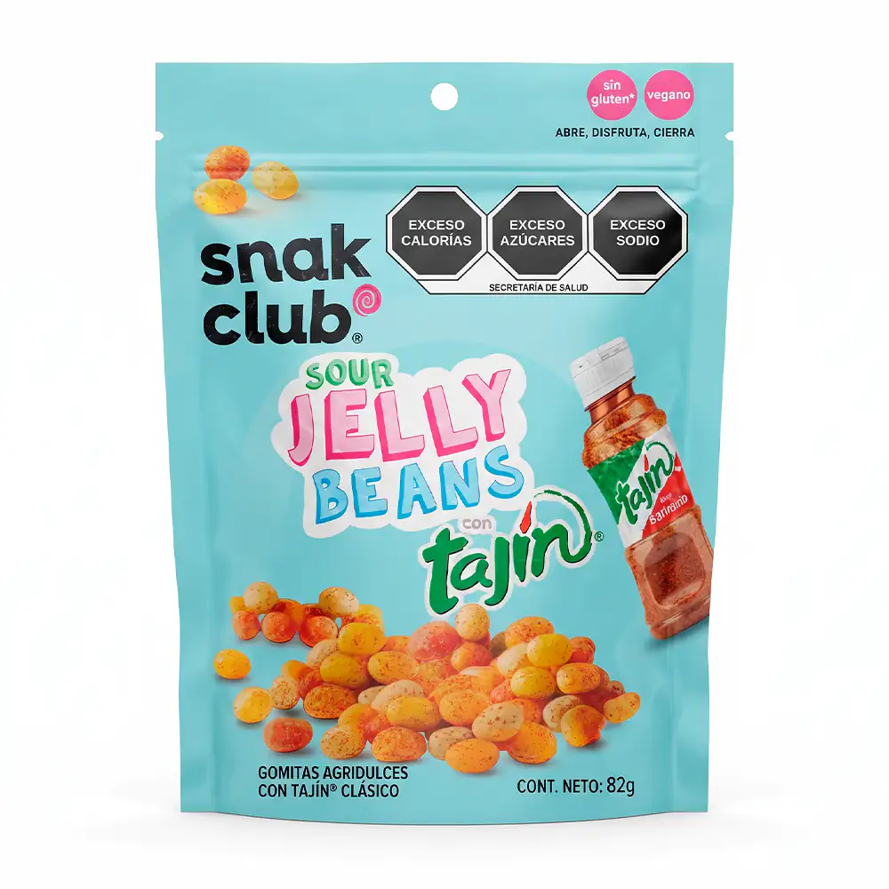 Bolsa con mini gomitas - frijoles tipo grajeas cubiertas con tajin, 624g, snak club / 539535