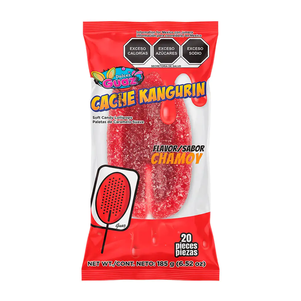 Paquete de dulce cachetada / caramelo suave, sabor chamoy, 20pzs, 185g / 543212