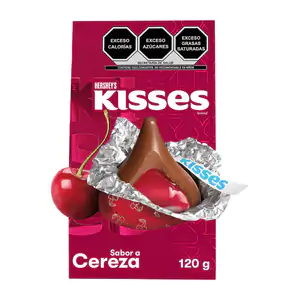 Caja kisses, chocolate con leche y relleno suave sabor a cereza 120g …