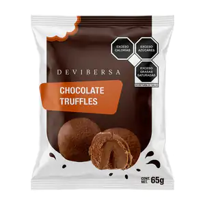 1pza Sobre devibersa chocolate truffles, bolsita con trufas de chocol…