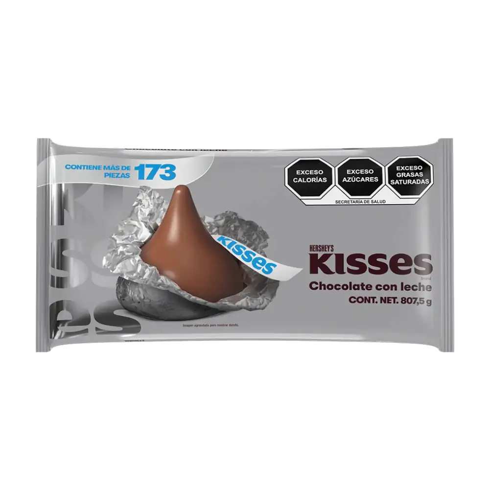 Bolsa de kisses sabor chocolate con leche, más de 173pzs, 807g / 598151