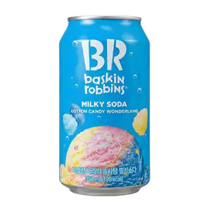 1pza lata baskin robbins coreana soda milky sabor algodón de azúcar, …