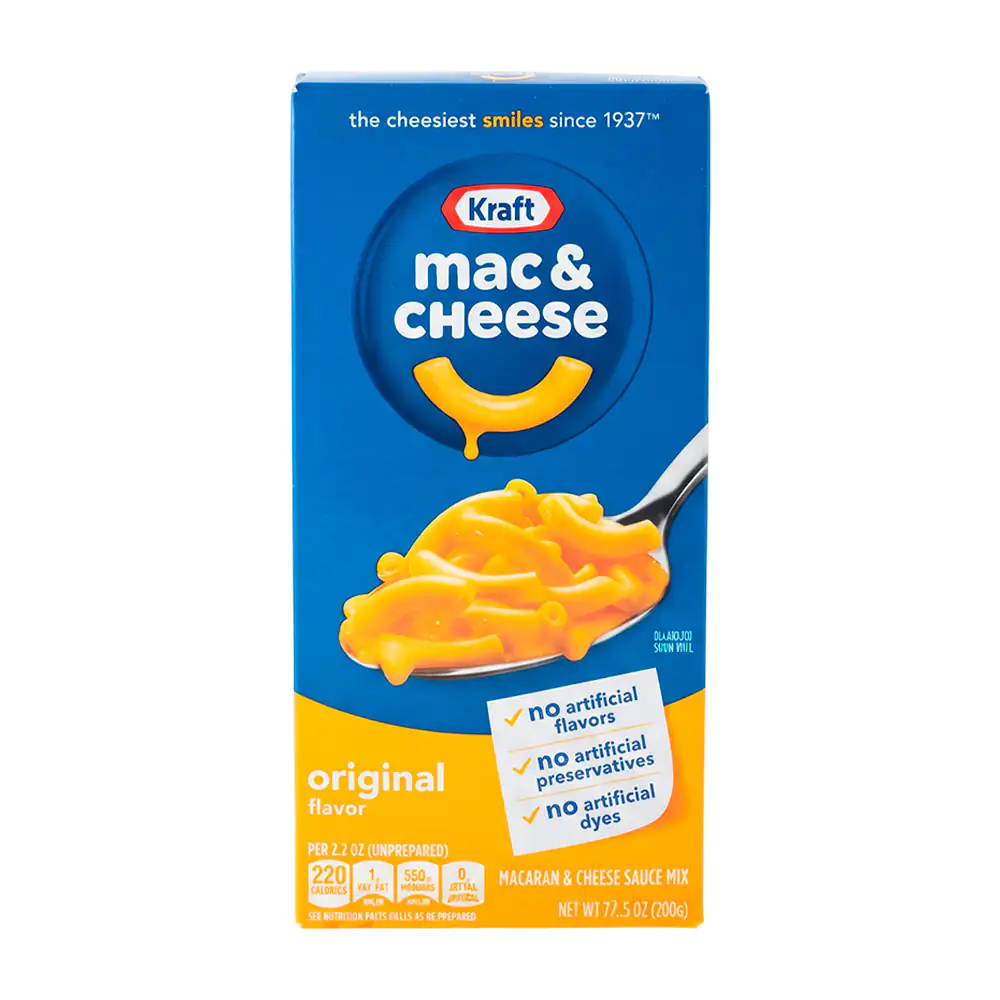 Caja kraft con macarrones con queso sabor original, 206g