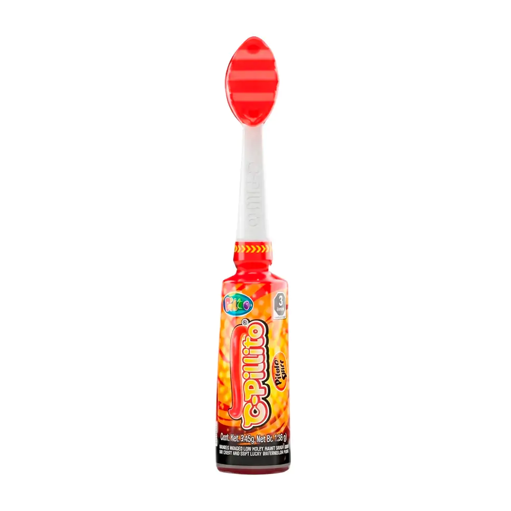 1pza Dulce con forma de cepillo dental c-pillito polviz + dulce suave sabor sandia, 23g