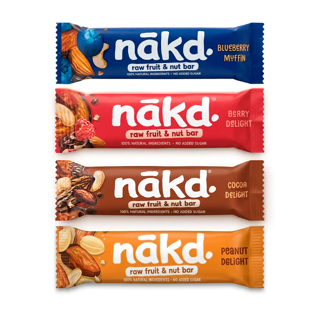 1pza Mini barra de frutos secos con sabor frutal nakd, 35g, variedad de sabores 