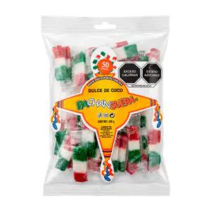 Bolsa con 50 mini barritas de cocada tricolor, dulce de coco versión …