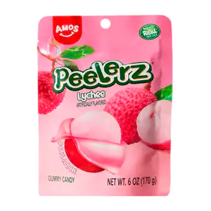 Bolsa con gomitas peelerz pelables con sabor a lichi, 170g / 806809