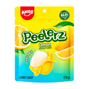 Bolsa con gomitas peelerz pelables con sabor a limón, 170g / 809015